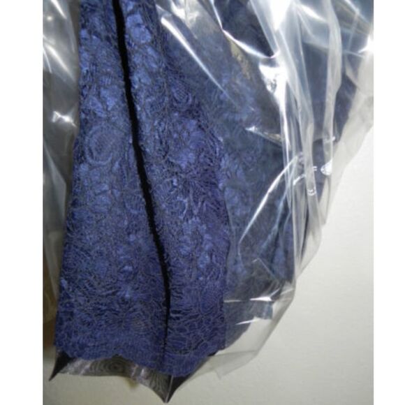 Davids Bridal Dress Size 8 Marine Navy Strapless - Picture 5 of 5